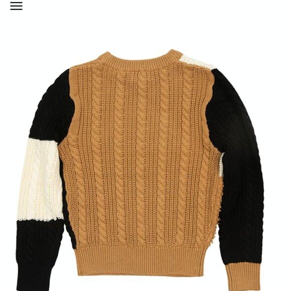 Motu Willow Sweater Boys Size 10 Pullover Acorn Color Block Pullover Crew - Picture 4 of 8